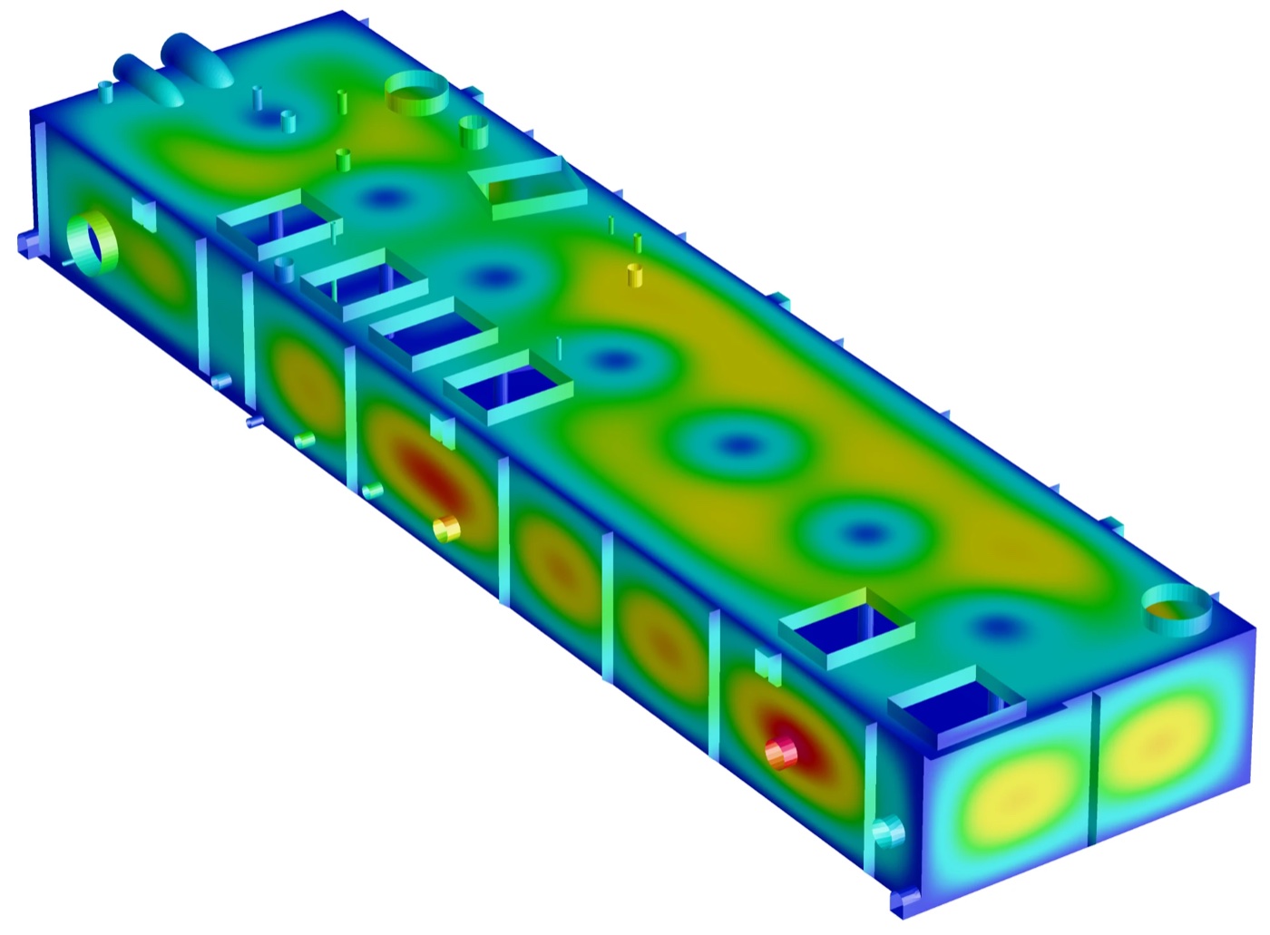 Finite element stress analysis plot of an FRP tank design